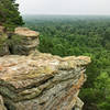 View from the trail along the top of the cliff.