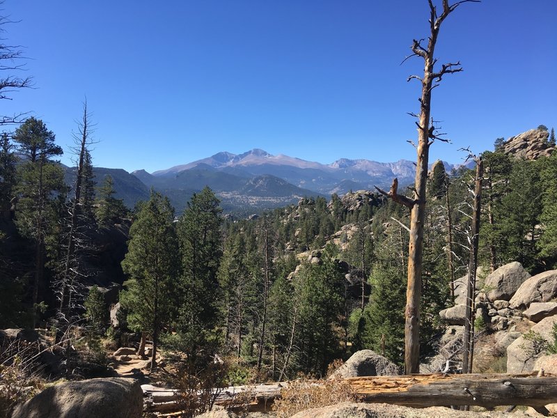 The view hiking down from gem lake