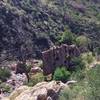 One of many fascinating rock formations along the Little Saddle Mt. Trail.