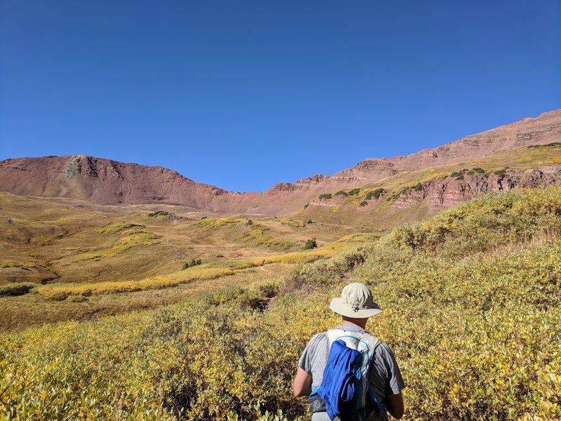 The climb to West Maroon Pass