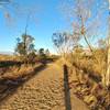 Entering the equestrian trail just off the paved road.