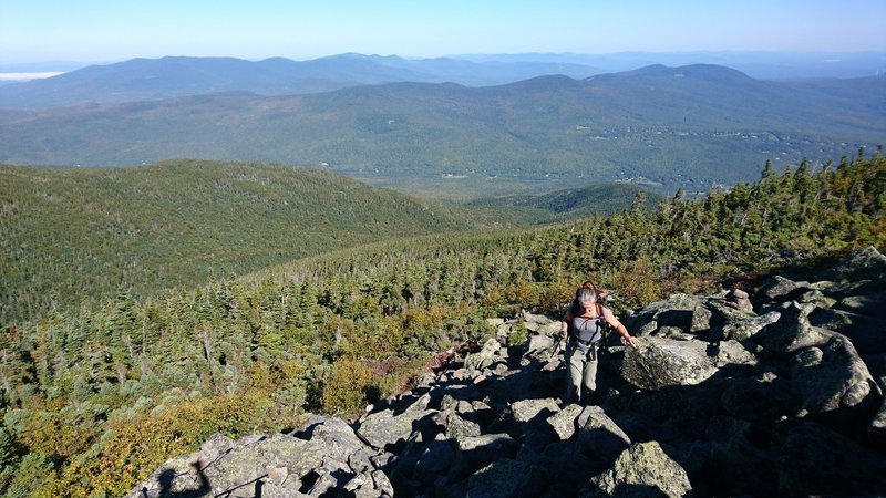 The boulder section above treeline leading to Mt Madison summit