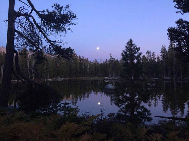 Moonrise at Beauty Lake