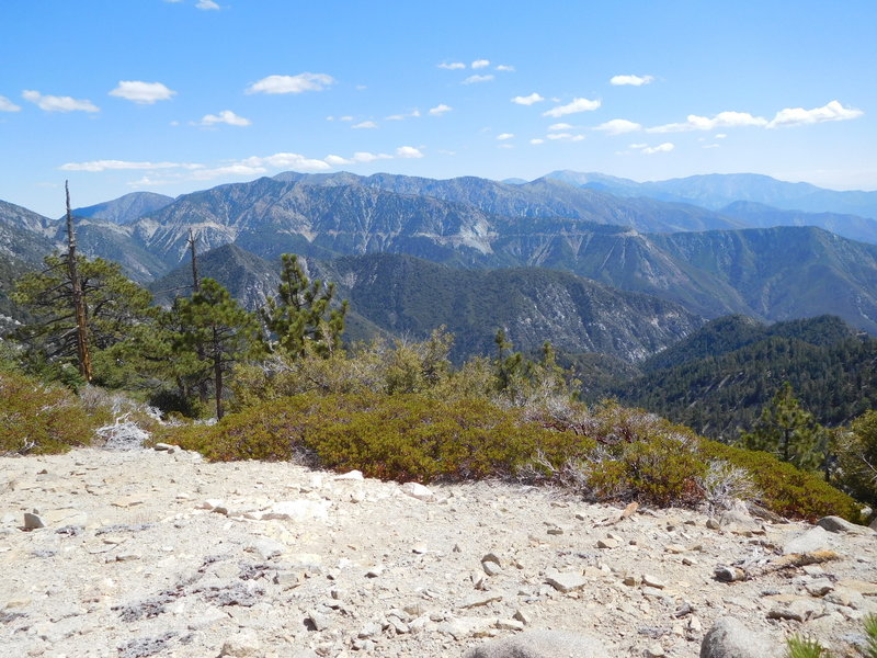 View looking east at Mt. Baldy from Twin Peaks Saddle heliport.