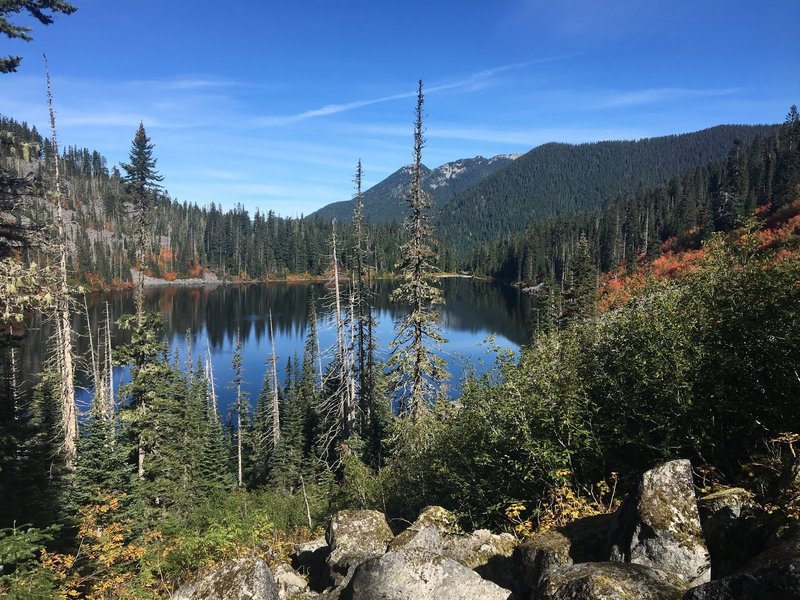 Overlooking Pratt Lake. Time for a swim!