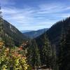 Enjoying the view down the Denny Creek drainage.