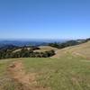 Beautiful rolling hills surround the trail.