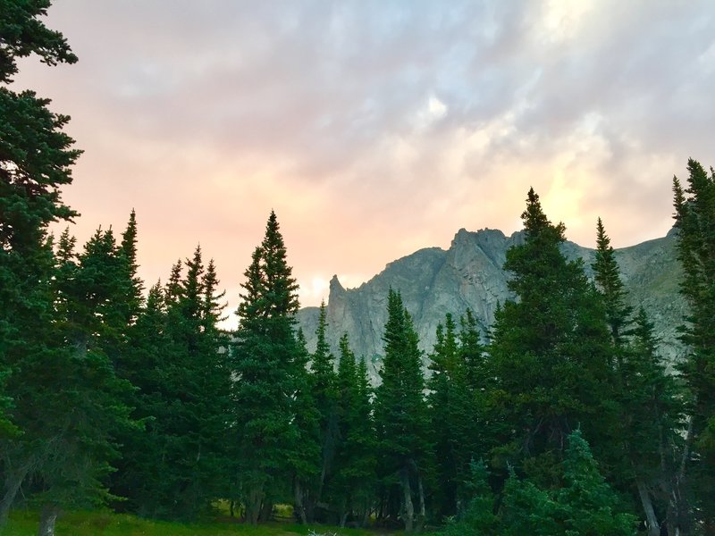 Gorgeous sunset at Devil Thumb Lake 08/07/18