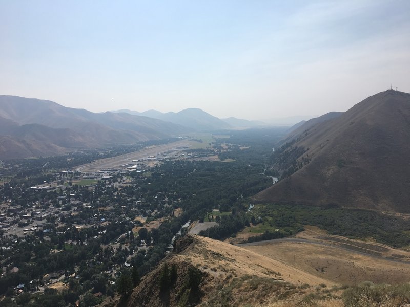 Looking south towards Bellevue, ID from Carbonate Mountain