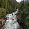 Cheakamus River from the bridge at McLaurin's Crossing