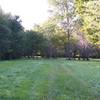 The trail makes its way through an Apple Orchard.