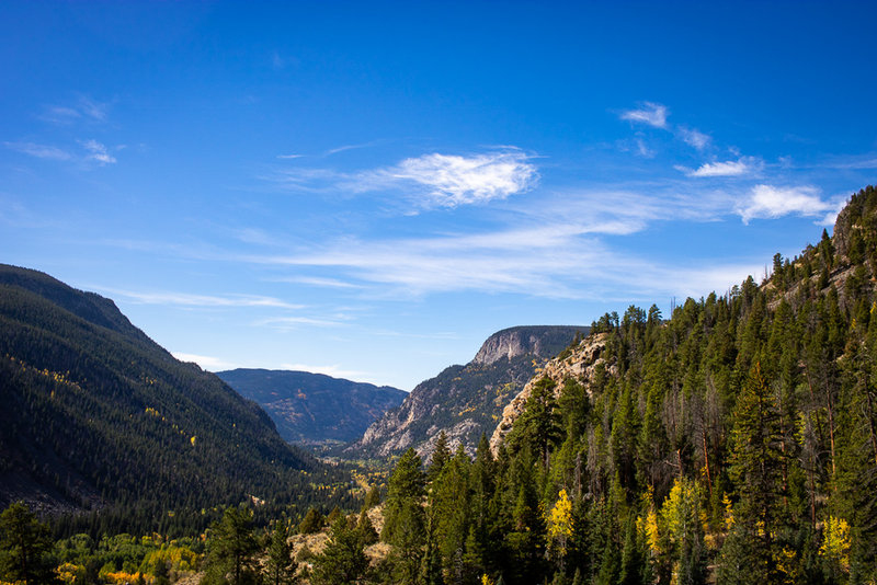 About a mile up. The first mile is full of wonderful views.