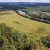 Interesting mowing patterns in a field alongside the Delaware River.