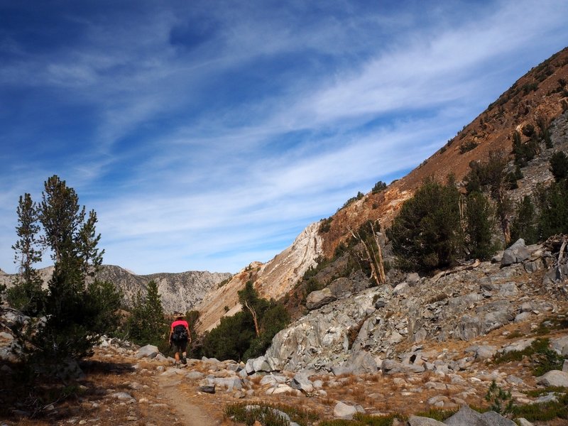 Descending from Ruwau Lake