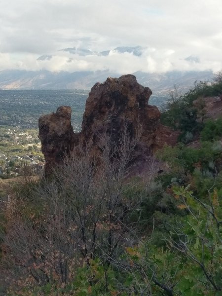 Looking across to the tops of the Red Rock crag from Lexi and Ethan Trail