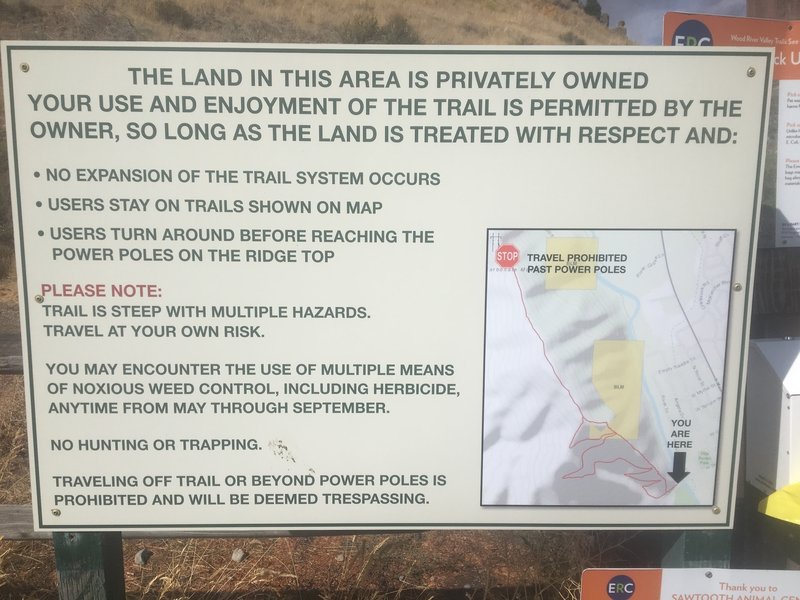 Sign at the trailhead