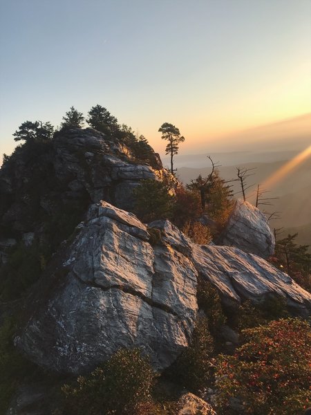 Big flat rock overlook. Taken from the top of the trail that leads to an incredible look out.