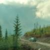 Blaeberry Forest Service Road in the rugged mountains. Mud can make the road slippery and treacherous with the dropoffs. Best to have 4 wheel drive or hike it.