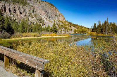Crossing the bridge in the Twin Lakes Campground en route to the Dragon's Back trailhead.