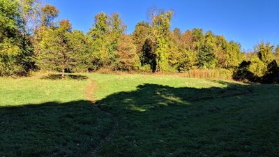 The AT winds through open fields on the trek up to Rands View, in Northwest Connecticut