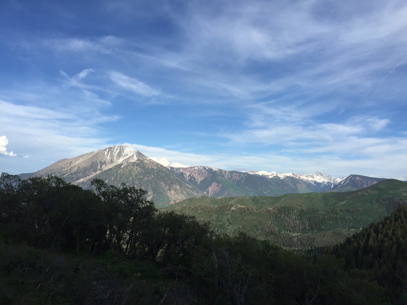 View of Mt. Sopris from the climb.