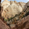 Slick rock section in Sheets Gulch