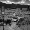 The lower trailhead of the Mammoth Rock Trail off Sherwin Creek Road.