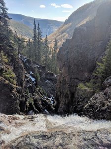 Looking out across the top of the falls.
