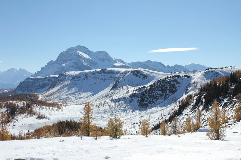 Views of "The Monarch" Mountain along the Healy Pass Trail.