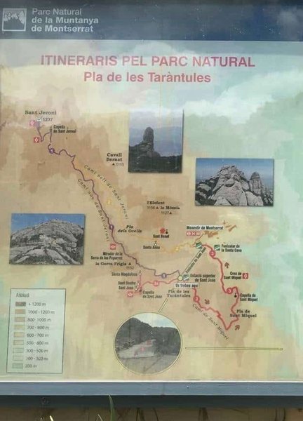 Another trail map for the Montserrat area.