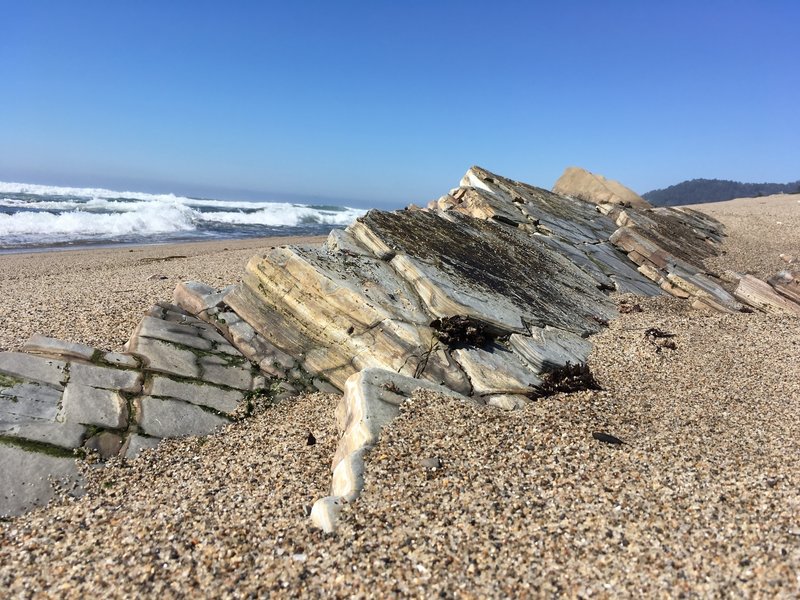 Exposed rock at the base of Greyhound Rock