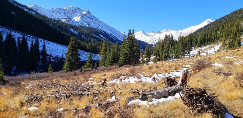 View southwest from the trail