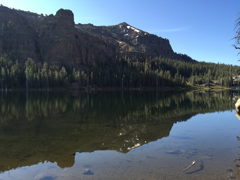 Morning view of round lake