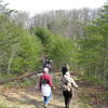 Crossing "The Narrows" on a Natural Bridge State Park Group Hike in Spring of 2013.