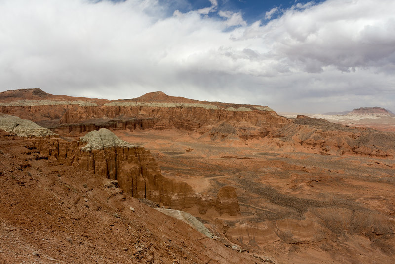 Lower Cathedral Valley from the overlook