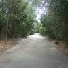 Paved beginning of trail