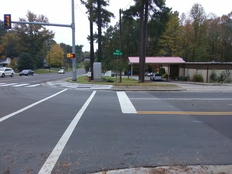 Trail across Stadium Drive