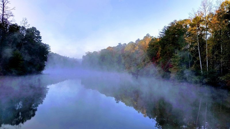 Lake on cold early morning...