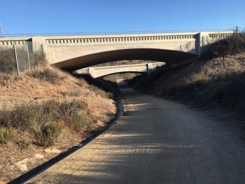 West Canyon Trail passing underneath Laguna Canyon Road