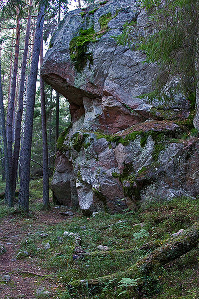 Some of the "hill" or rock were the ancient castle of Stensjöborg is located at.