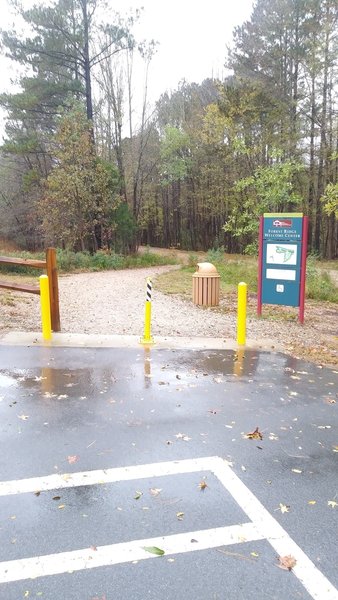 Entrance to gravel multi-use trail