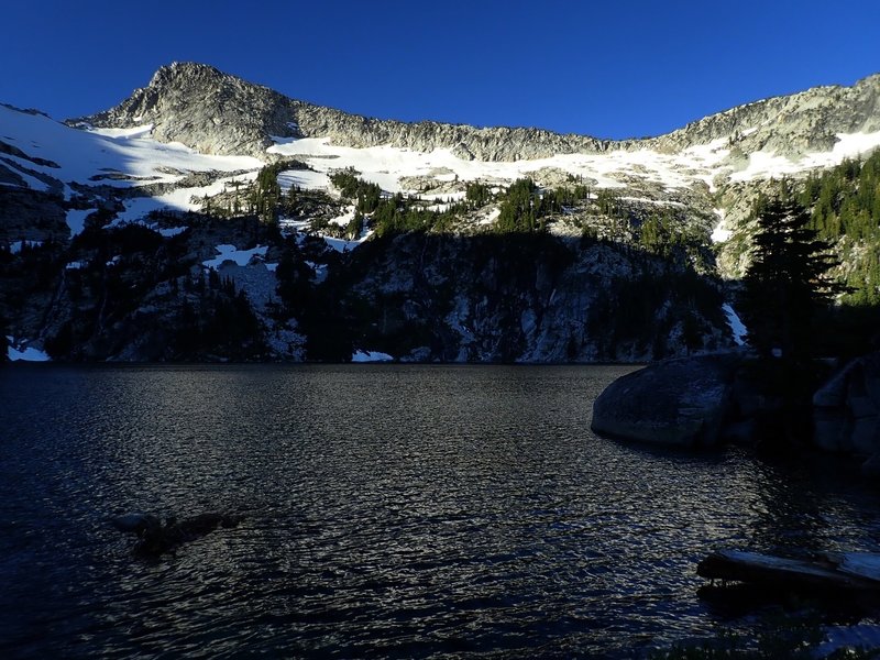 Grizzly Lake with Thompson Peak on the horizon.