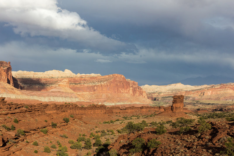 Waterpocket Fold and The Castle from Sunset Point Trail