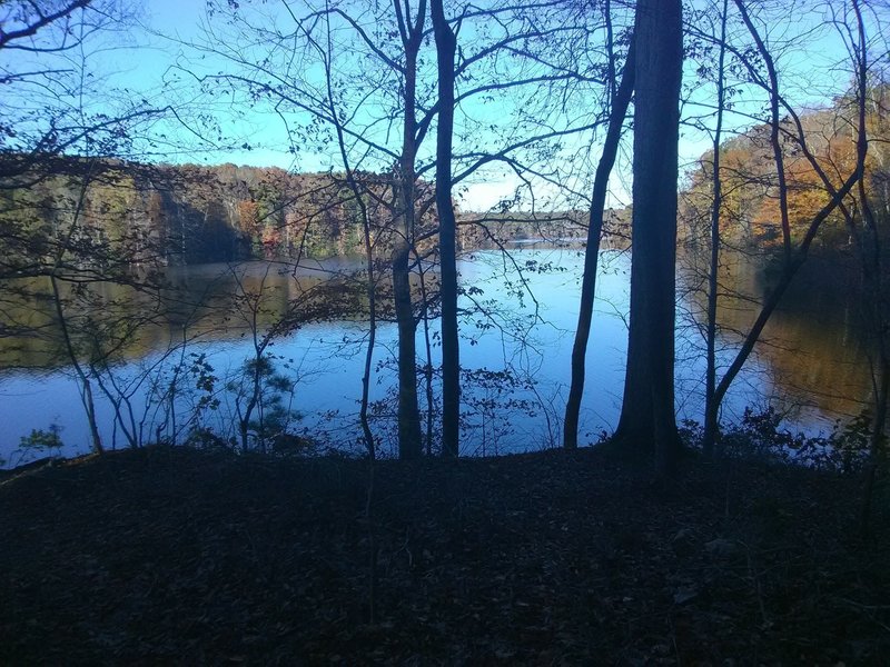 View of Falls Lake, along Rock Point Loop