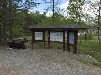 Trailhead information kiosk.