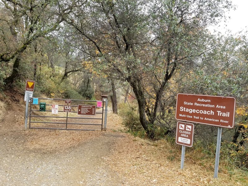 Stagecoach Trail, upper gate.