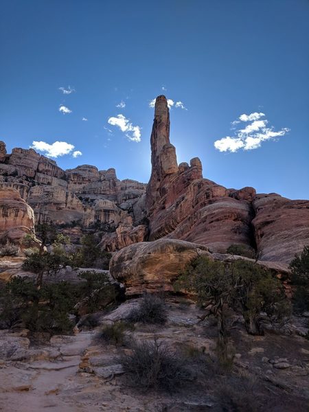 Your first view of Druid Arch. Unfortunately, it's sideways on.