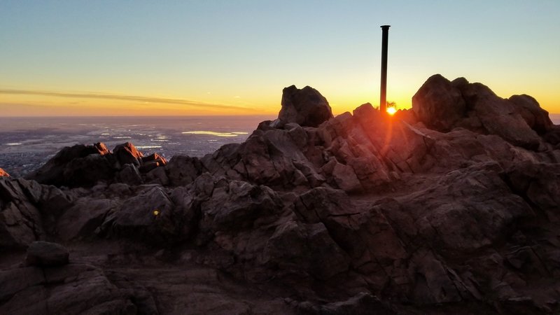 Arriving at the summit, just missed the sunrise.