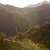 High above the Agua Fria River on the K-Mine South segment of the BCT.