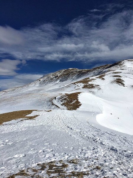 Hiking up Loveland Pass - Mt. Sniktau